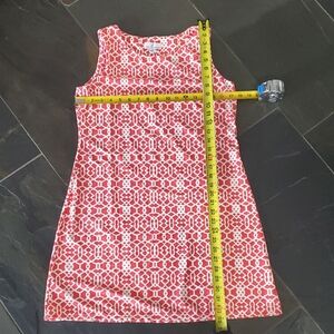 Jude Connally Red and White Geometric Dress